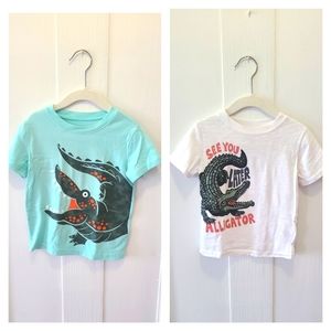 🐰 5 for $35! Toddler Gator Tee's, set of 2